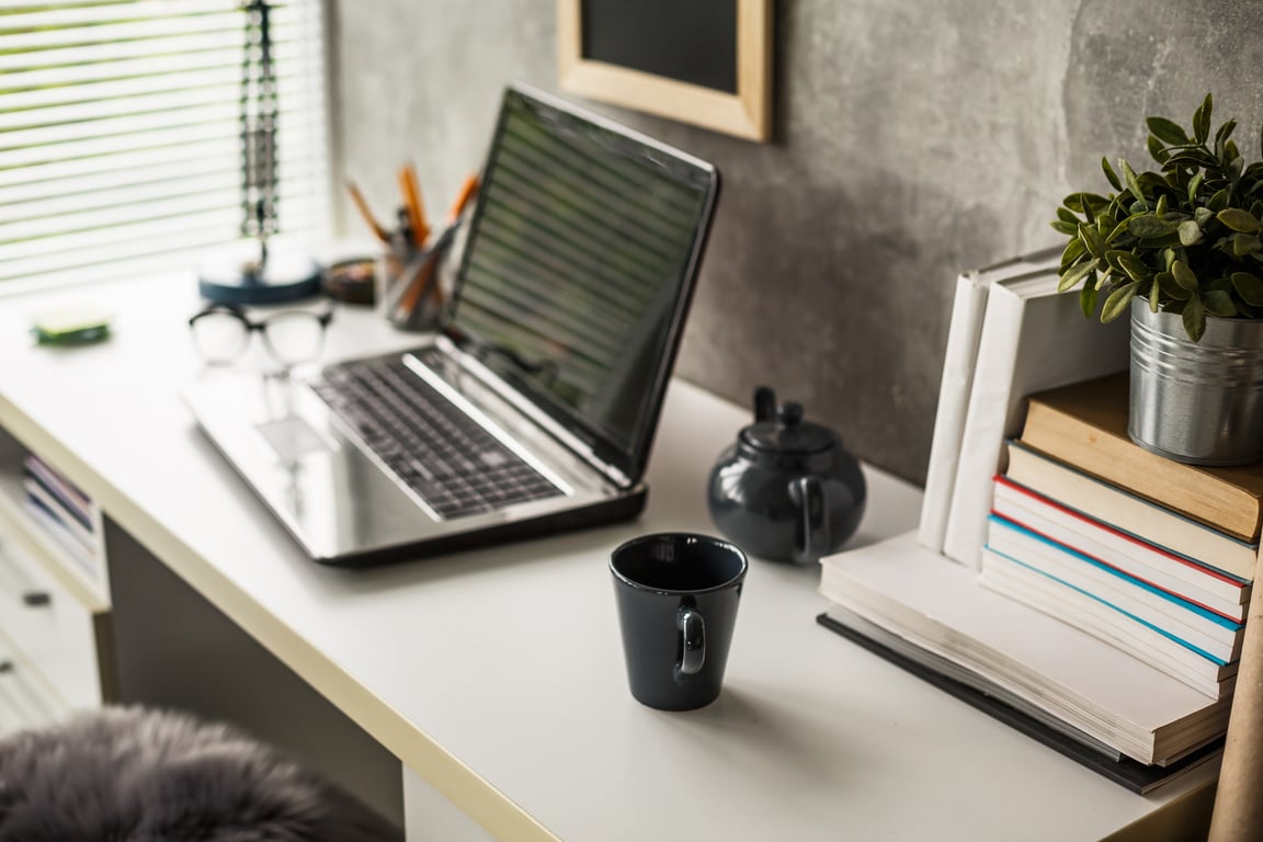 Organized desk at the home office